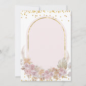 Boho Pink Floral Safari Wild Eén Baby shower Kaart (Achterkant)