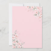 Boho Pink Floral Sweet Pumpkin Truck Baby shower Kaart (Achterkant)