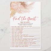 Boho Pink Floral Vind het gast Baby shower spel Briefpapier (Voorkant)