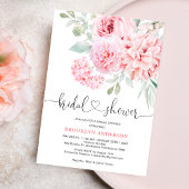 Boho Pink Floral Vrijgezellenfeest Kaart