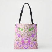 Boho Pink Floral William Morris Art Canvas tas (Voorkant)