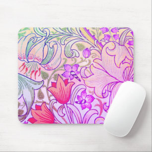 Boho Pink Floral William Morris  Art Muismat