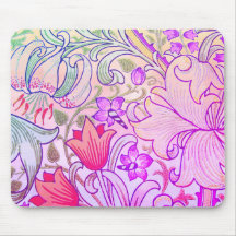 Boho Pink Floral William Morris  Art