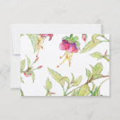 Boho Pink Flowers Modern Weddenschap Hartelijk dan Bedankkaart (Achterkant)