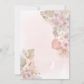 Boho Pink Gedroogde Floral Rozen Sweet 16 verjaard Kaart (Achterkant)