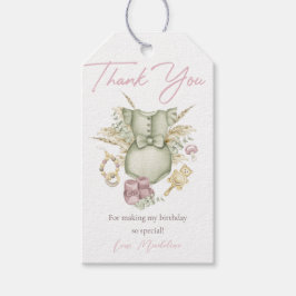 Boho Pink Girl Baby shower Dank je Label Cadeaulabel