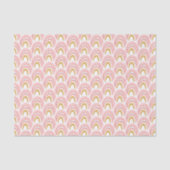 Boho Pink Gold Rainbow Modern Pattern Tissuepapier (Voorkant)