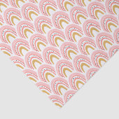 Boho Pink Gold Rainbow Modern Pattern Tissuepapier (Detail)