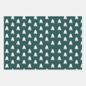 Boho Pink Green Red White Kerstbomen Holiday Inpakpapier Vel (Voorkant 3)