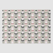 Boho Pink Green Santa Claus Kerstfeestdag Tissuepapier (Voorkant)