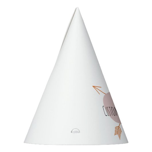 Boho Pink Heart en Arrows Feesthoedjes (Links)