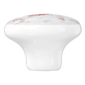 Boho Pink Heart Feathers Daisy Marble Pattern Keramische Knop (Zijkant)