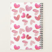 Boho Pink Heart Over Pattern Weddenschap Planner (Achterkant)