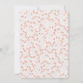 Boho Pink Hearts Sweeite Baby shower per mail Kaart (Achterkant)