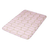 Boho Pink Hexagon Gold en Geometrische glam Badmat (Gekanteld)