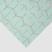 Boho Pink Hexagon Gold Geometric Glam Sweet 16 Tissuepapier (Detail)