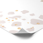 Boho Pink Highland Koe Baby Girl Shower Welkom Poster (Hoek)