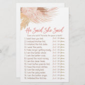 Boho Pink Hij zei dat ze Vrijgezellenfeest spel ze Briefpapier (Voorkant / Achterkant)