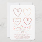 Boho Pink hoort liefje drive-by Baby shower Kaart (Voorkant)