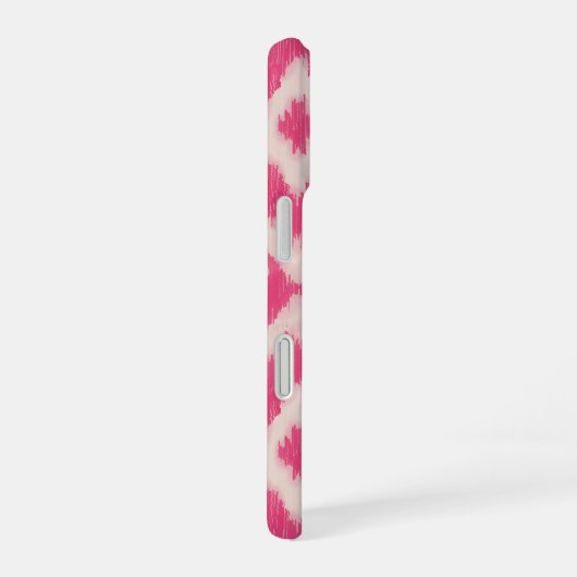 Boho Pink Ikat Design iPhone 16 Hoesje (Rechterkant)