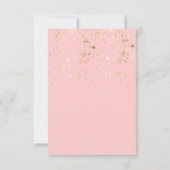 Boho Pink & Ivory Greenery Floral Wedding RSVP (Achterkant)