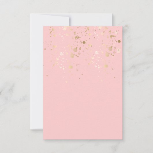 Boho Pink & Ivory Greenery Floral Wedding RSVP (Achterkant)