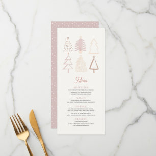 Boho Pink kerstbomen feestdag Menu