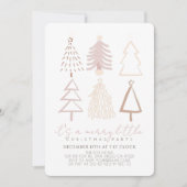 Boho Pink kerstbomen kerstfeestdag Kaart (Voorkant)