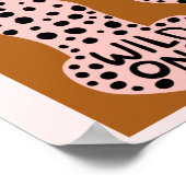 Boho Pink Leopard Wild One Art Print (Hoek)