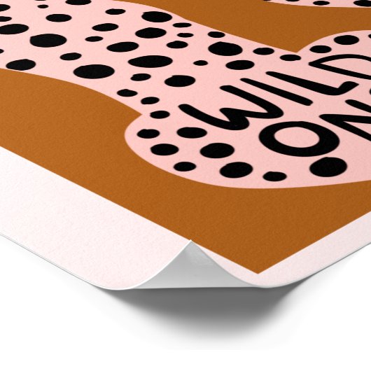 Boho Pink Leopard Wild One Art Print (Hoek)