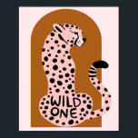 Boho Pink Leopard Wild One Art Print<br><div class="desc">Met een leuk roze boho-ontwerp is deze wilde één kunstafdruk perfect voor het toevoegen van interesse aan je muren!</div>