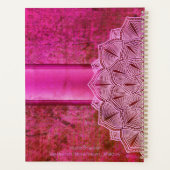 Boho Pink Mandala Large Planner (Achterkant)