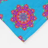 Boho Pink Mandala Pattern Fleece Blanket (Hoek)