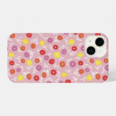 Boho Pink Modern Floral patroon iPhone Hoesje (Achterkant horizontaal)