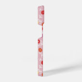 Boho Pink Modern Floral patroon iPhone Hoesje (Rechterkant)