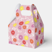 Boho Pink Modern Floral Pattern Bedankdoosjes (Achterkant)