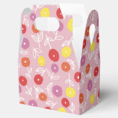 Boho Pink Modern Floral Pattern Bedankdoosjes (Geopend)