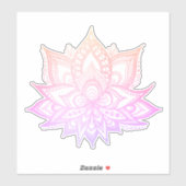 Boho Pink Ombre Lotus Bloem Sticker (Vel)