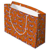 Boho Pink Orange Jungle Tiger Animal Pattern Groot Cadeauzakje (Achterkant Gekanteld)