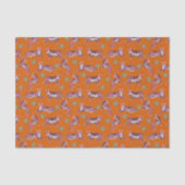 Boho Pink Orange Jungle Tiger Animal Pattern Tissuepapier (Voorkant)