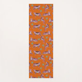 Boho Pink Orange Jungle Tiger Animal Pattern Yogamat (Voorkant)
