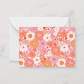 Boho Pink Oranje Floral Aangepaste naam Cadeaubehu Notitiekaartje (Achterkant)
