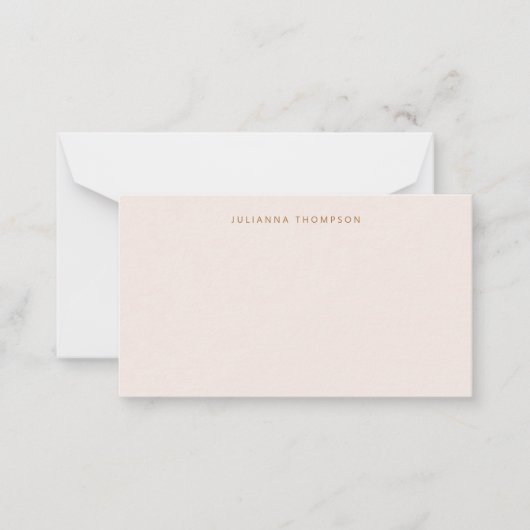 Boho Pink Oranje Floral Aangepaste naam Cadeaubehu Notitiekaartje (Voorkant)