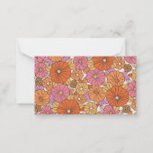 Boho Pink Oranje Floral Aangepaste naam Cadeaubehu Notitiekaartje (Achterkant)