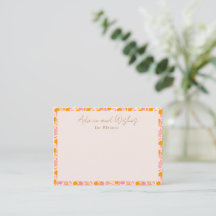 Boho Pink Oranje Floral Cute Baby shower