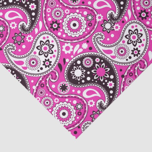  Boho Pink Paisley Pattern Tissuepapier (Detail)
