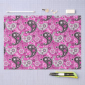  Boho Pink Paisley Pattern Tissuepapier (Craft)