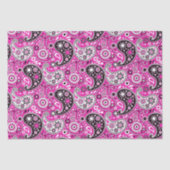 Boho Pink Paisley Pattern Tissuepapier (Voorkant)