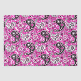 Boho Pink Paisley Pattern Tissuepapier