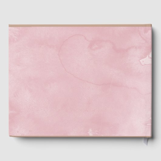 Boho Pink Pampas Grass Baby shower Gastenboek (Achterkant)